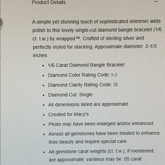 Wrapped Diamond Bar Bangle in Sterling Silver NWT - Picture 7 of 7